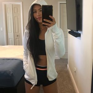 Fleece workout hoodie